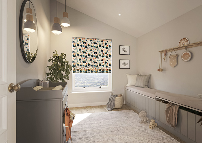 Bear Necessities, Spruce - Roman Blind - Image 6